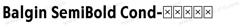 Balgin SemiBold Cond字体转换